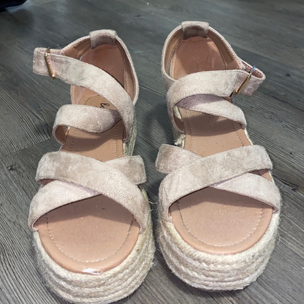 Boutique suede platform sandals